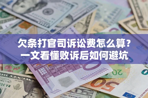 武汉欠条打官司诉讼费怎么算？一文看懂败诉后如何避坑