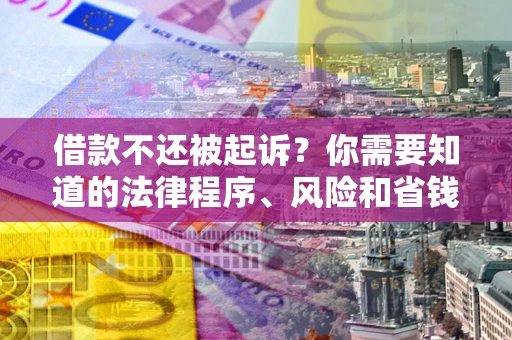 武汉借款不还被起诉？你需要知道的法律程序、风险和省钱技巧