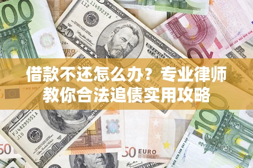 武汉借款不还怎么办？专业律师教你合法追债实用攻略