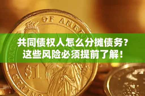 武汉共同债权人怎么分摊债务？这些风险必须提前了解！