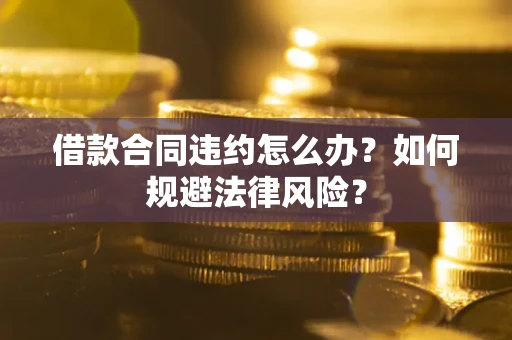 武汉借款合同违约怎么办？如何规避法律风险？