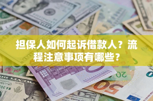 武汉担保人如何起诉借款人？流程注意事项有哪些？
